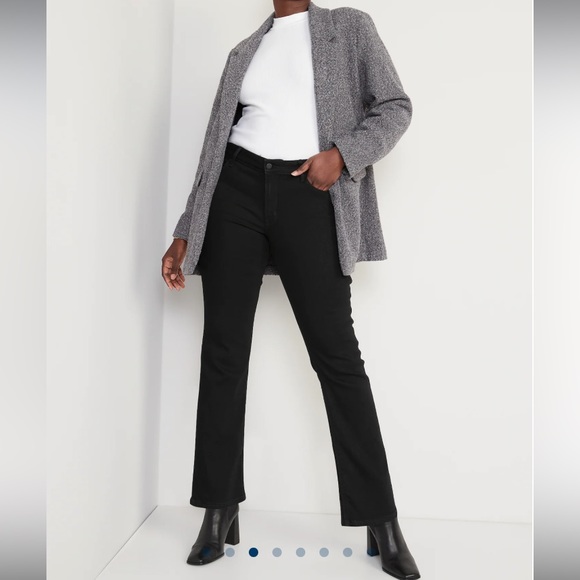Mid-Rise Wow Boot-Cut Black Jeans for Women | Old Navy - Picture 3 of 5